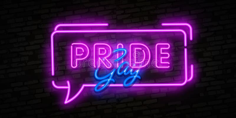 Gay Club Neon Sign Vector Gay Club Design Template Neon Sign Light