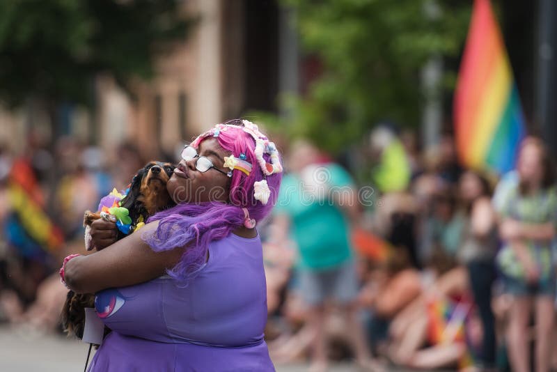 Participant Des Moines Gay Pride Parade Stock Photos Free & Royalty
