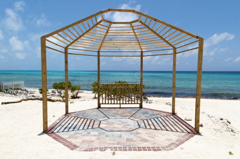 Gazebo Del Caribe De La Playa Foto de archivo Imagen de kiosko, vacaciones 89389834