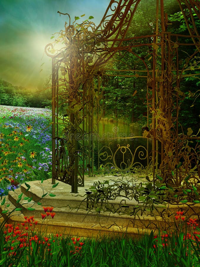 Gazebo di estate illustrazione vettoriale Gazebo di estate illustrazione vettoriale