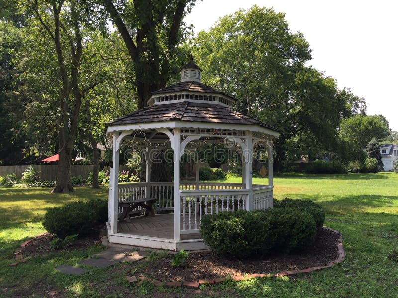 Gazebo in park, summertime stock photo. Image of park 74881926