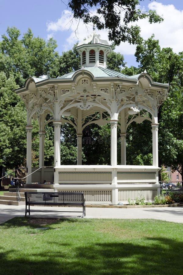 Gazebo in the Park stock image. Image of gazebo, white 32841439