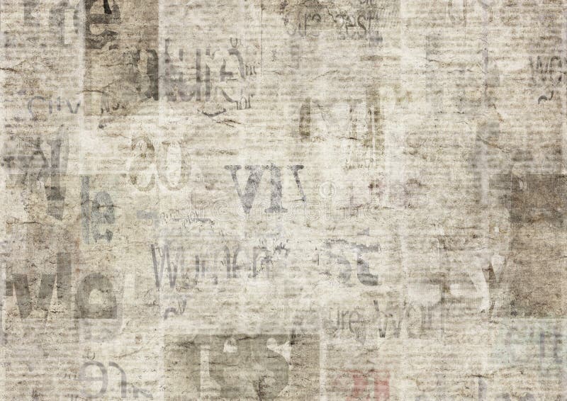 Gazeta ze starym grunge vintage nieczytelna tekstura papieru tło