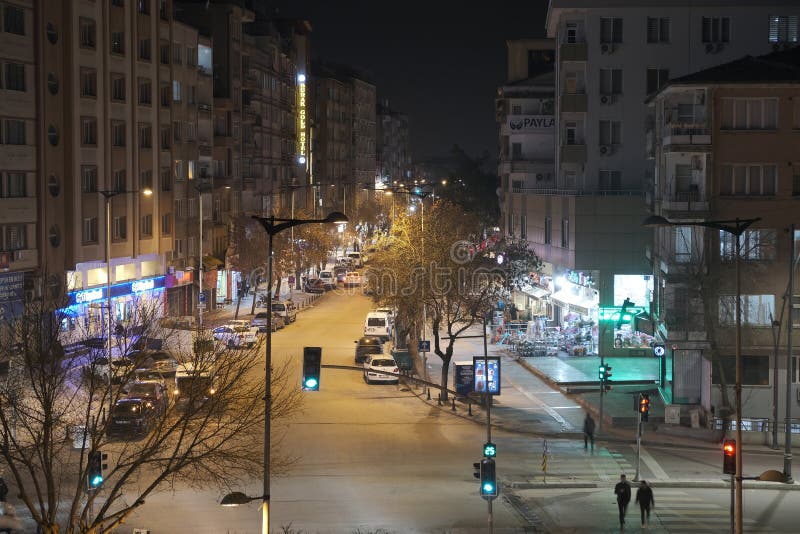 Night View of Gaziantep, One of Turkey`s Big Cities Editorial Image Image of crowded, street
