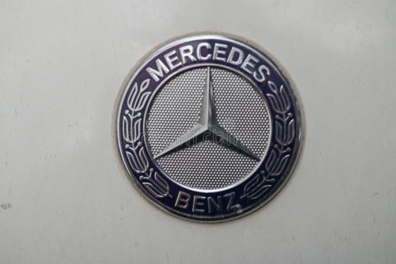 Gaziveren Cyprus01.26.2024 Mercedes Emblem on Light 1 Stock Photo