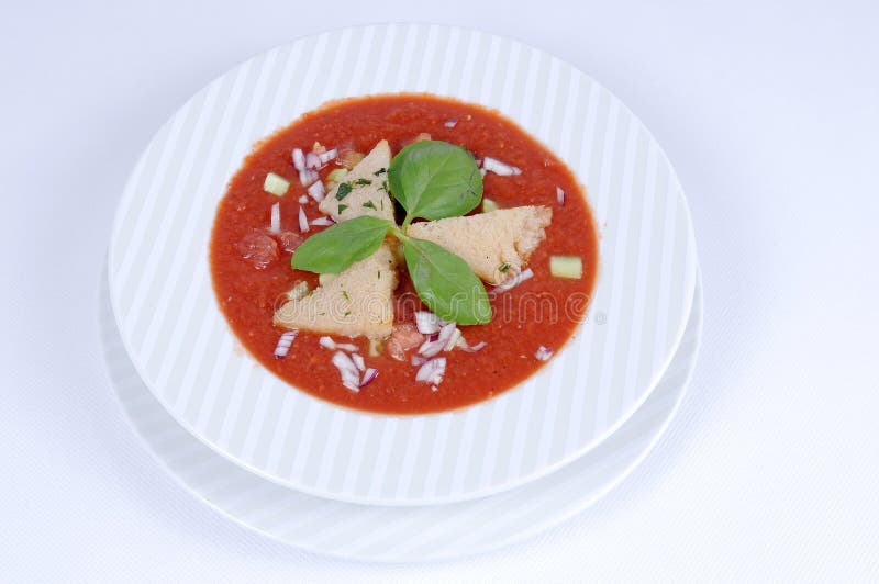 Gazpacho with croutons [3]