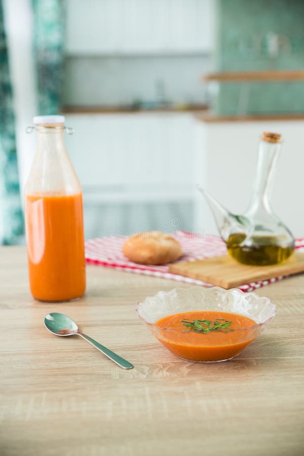 Gazpacho spansk kall soppa arkivbilder Gazpacho spansk kall soppa arkivbilder