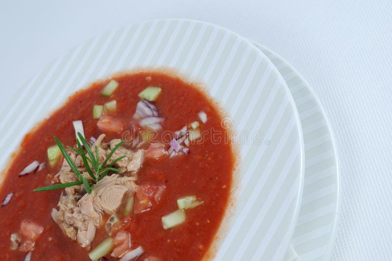 Gazpacho with tuna