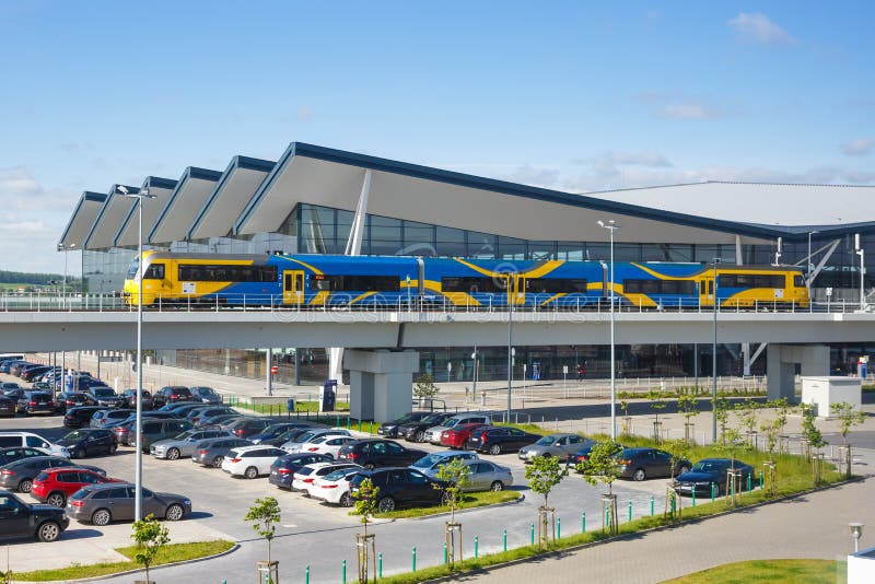 Gdansk Airport Terminal and train