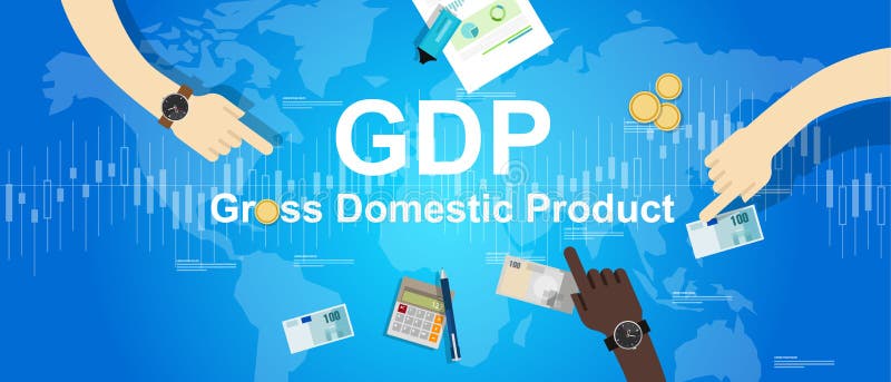 Gdp gross domestic product illustration financial economy