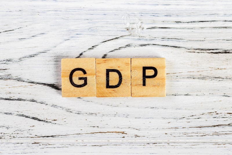 GDP Gross Domestic Product Word Made with Wooden Blocks Concept Stock ...