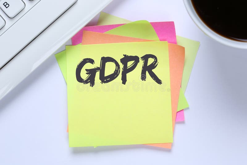 GDPR General Data Protection Regulation EU European Union websites internet office desk computer royalty free stock images