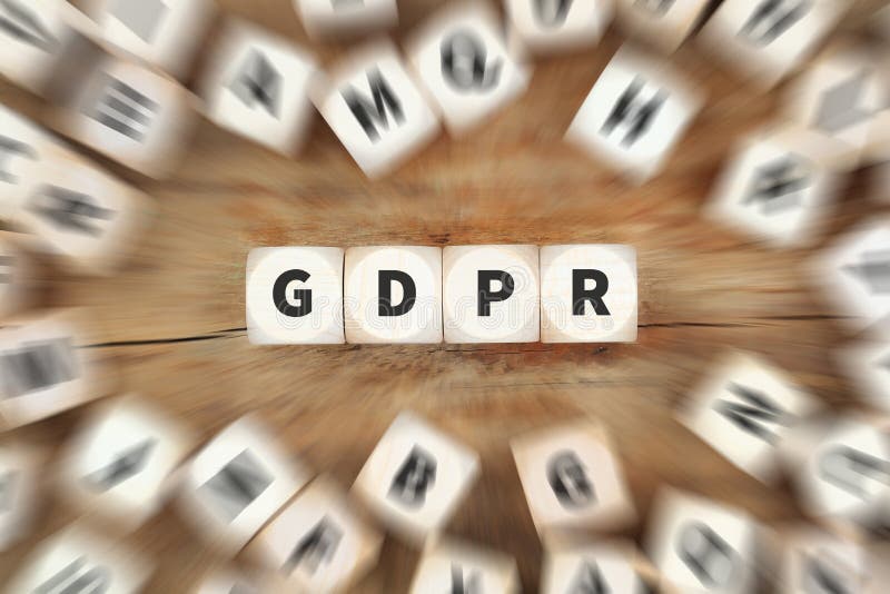 GDPR General Data Protection Regulation EU European Union websites internet dice stock photography
