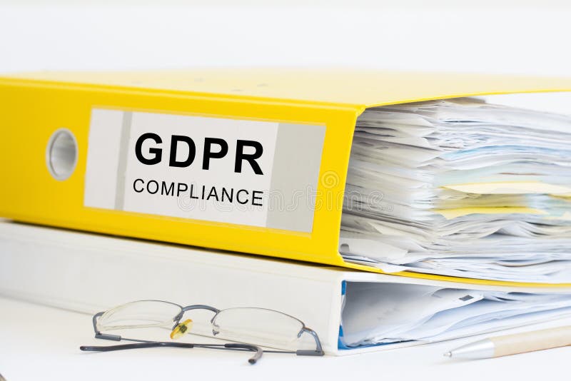 GDPR office folder royalty free stock image