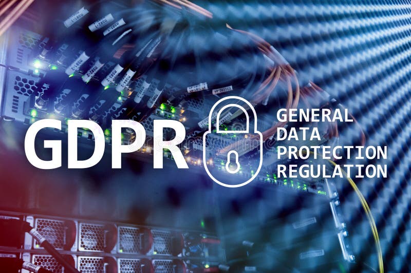 GDPR, Ogólnych dane ochrony przepisu zgodność Serweru pokoju tło ilustracja wektor GDPR, Ogólnych dane ochrony przepisu zgodność Serweru pokoju tło ilustracja wektor