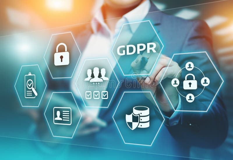 GDPR Ogólnych dane ochrony technologii Przepisowy Biznesowy Internetowy pojęcie zdjęcia stock GDPR Ogólnych dane ochrony technologii Przepisowy Biznesowy Internetowy pojęcie zdjęcia stock