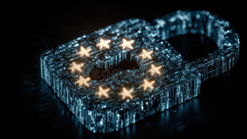 Gdpr protection concept digital security data privacy lock cybersecurity technology encryption safety stock photos