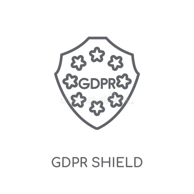 Gdpr Shield linear icon. Modern outline gdpr Shield logo concept vector illustration