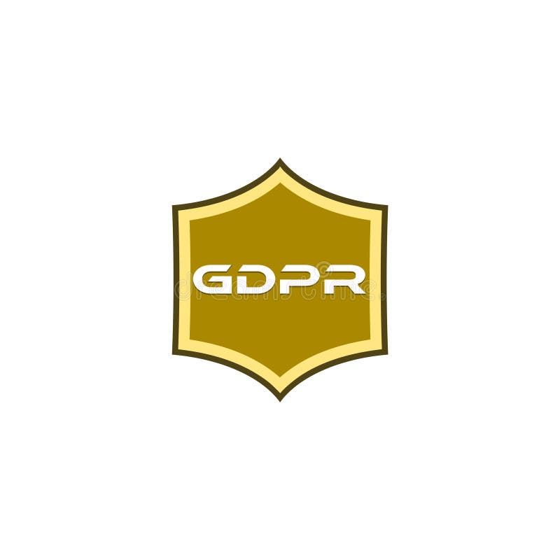 GDPR shield sign. General data protection regulation icon isolated on white background royalty free illustration
