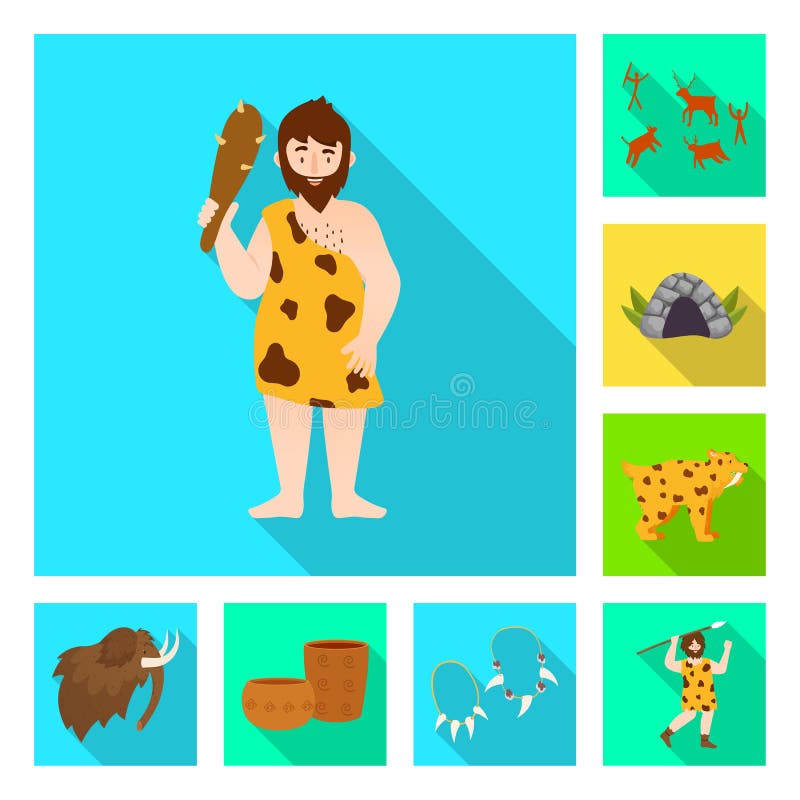 Ge?soleerd voorwerp van evolutie en neolithisch symbool Reeks van evolutie en ongerept vectorpictogram voor voorraad royalty-vrije illustratie Ge?soleerd voorwerp van evolutie en neolithisch symbool Reeks van evolutie en ongerept vectorpictogram voor voorraad royalty-vrije illustratie