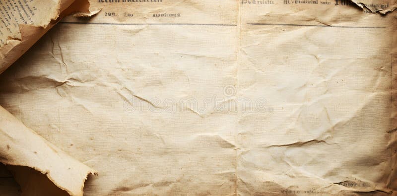 Gealterte und gekreppte Papiertextur mit verblassener Tinte stock abbildung