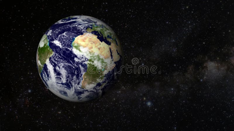 Geanimeerd één revolutie van aarde stock illustratie