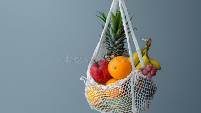 Geantă reutilizabilă cu imagine generată de ProduceAI proaspete stock images