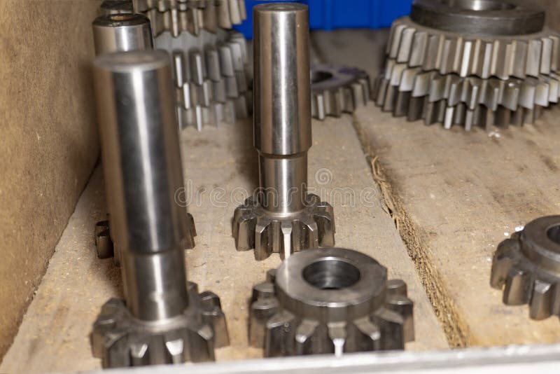 Gear Cutting Tool in a Warehouse in a Workshop, a Worm Cutter for Gear