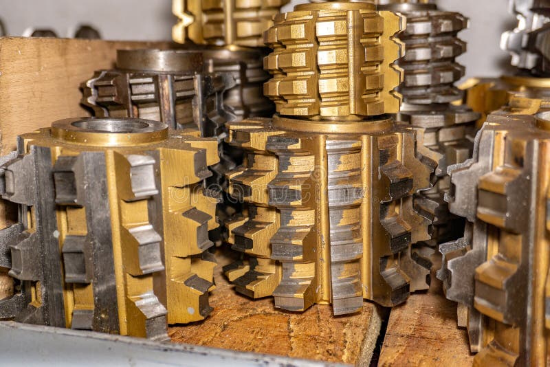 Gear Cutting Tool in a Warehouse in a Workshop, a Worm Cutter for Gear