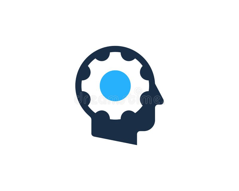 Gear Head Logo Icon Design stock vector. Illustration of human 126156269