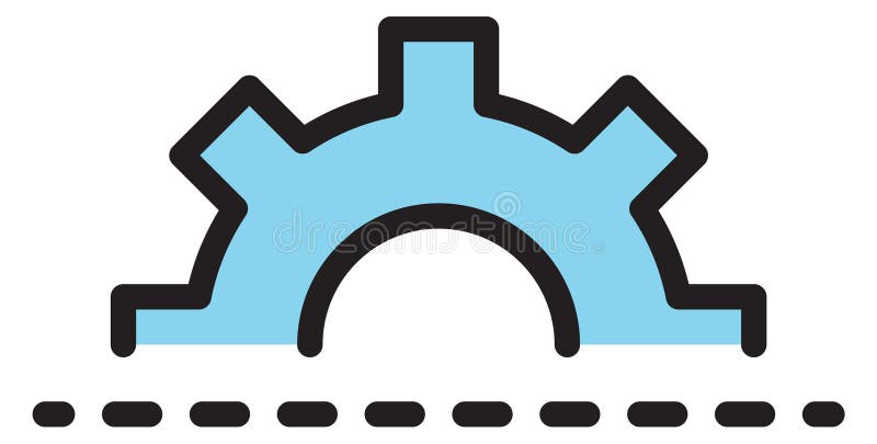Gear icon. Business strategy proccess color symbol vector illustration