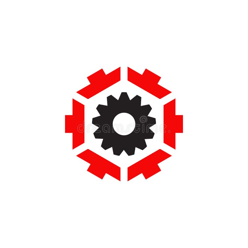 Gear Icon Logo Design For Industrial Company Stock Vector ... Industrial Company Logo