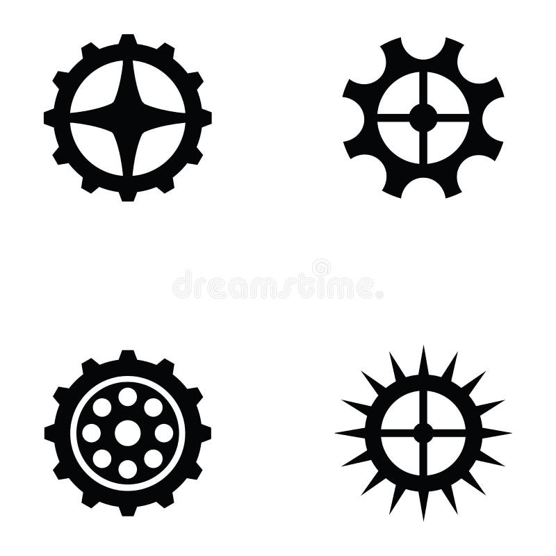 Gear icon set stock vector. Illustration of industrial 107348932