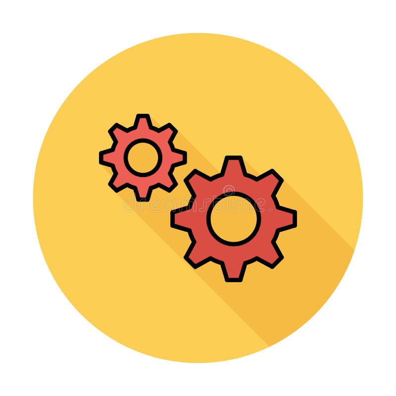 Gear icon. stock vector. Illustration of painting, identity 98736779