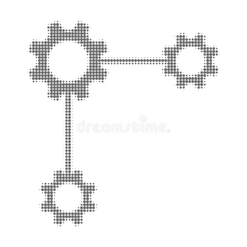 Gear Links Halftone Dotted Icon royalty free illustration Gear Links Halftone Dotted Icon royalty free illustration