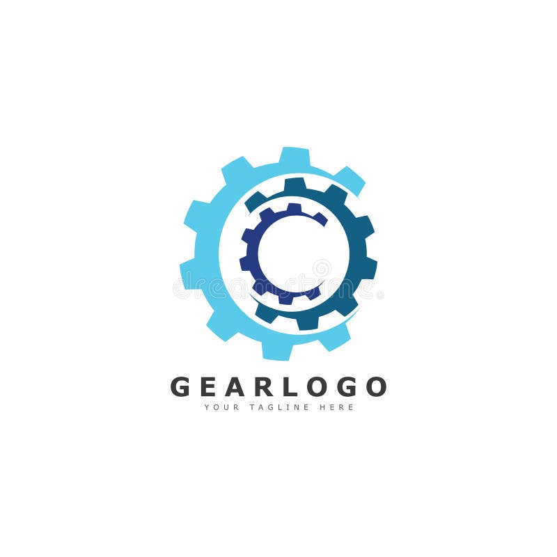 Gear Logo Design Template Illustration Vector. Stock Vector