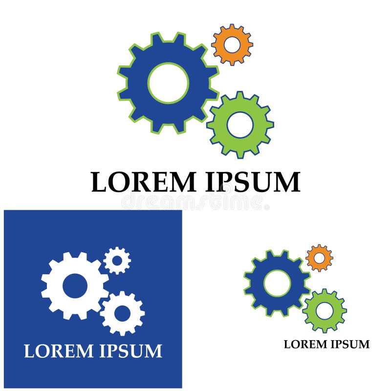 Gear Logo Icon Design Vector Background Template Stock Vector