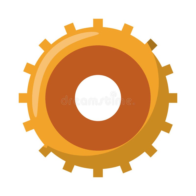 Gear machinery piece symbol isolated royalty free illustration Gear machinery piece symbol isolated royalty free illustration
