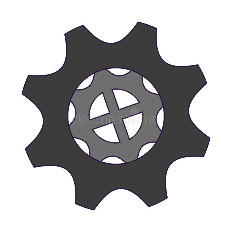Gear machinery piece stock illustration Gear machinery piece stock illustration