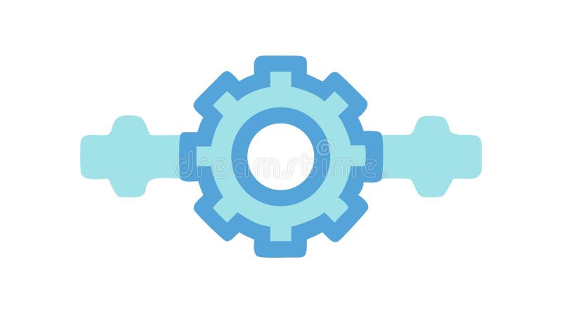 Gear mechanism outline icon , vector design Generative AI stock illustration
