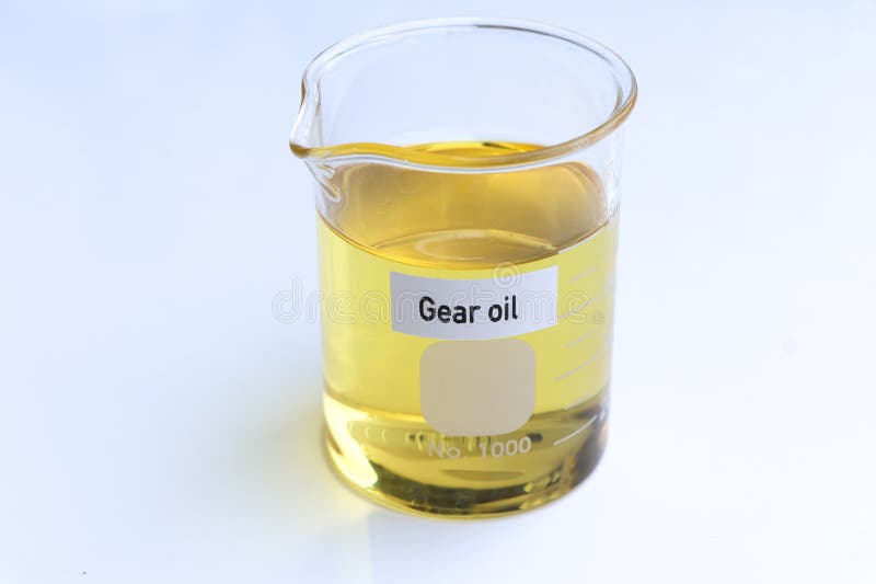 Gear Oil in Container, Science Experiment Concept Stock Image - Image