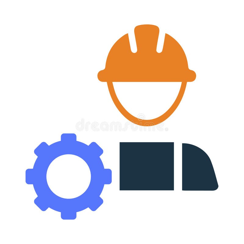 Gear, Setting, Worker, Man, Auto Repair Worker Icon Stock Vector
