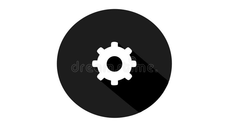 Gear Settings Icon Vector, Configuration Symbol in Black Flat Design Style, vector design Generative AI royalty free illustration