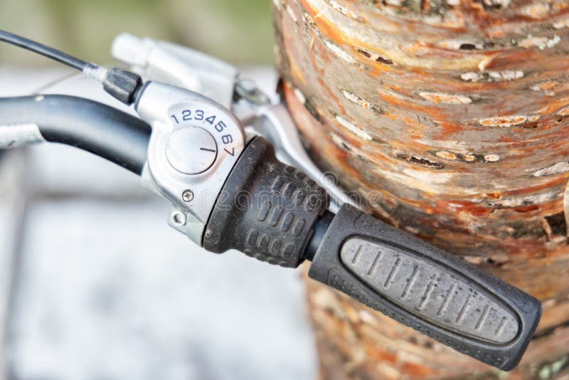 Gear Shift on Bicycle on a Winter Day Stock Photo Image of cycling