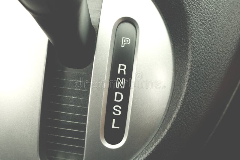 Gear shift handle in a modern car, automatic gear shift of a com stock images Gear shift handle in a modern car, automatic gear shift of a com stock images