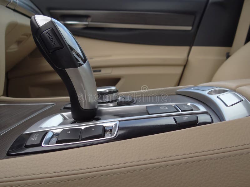 Gear Shift in Luxury Car Interior Stock Photo Image of auto, interior