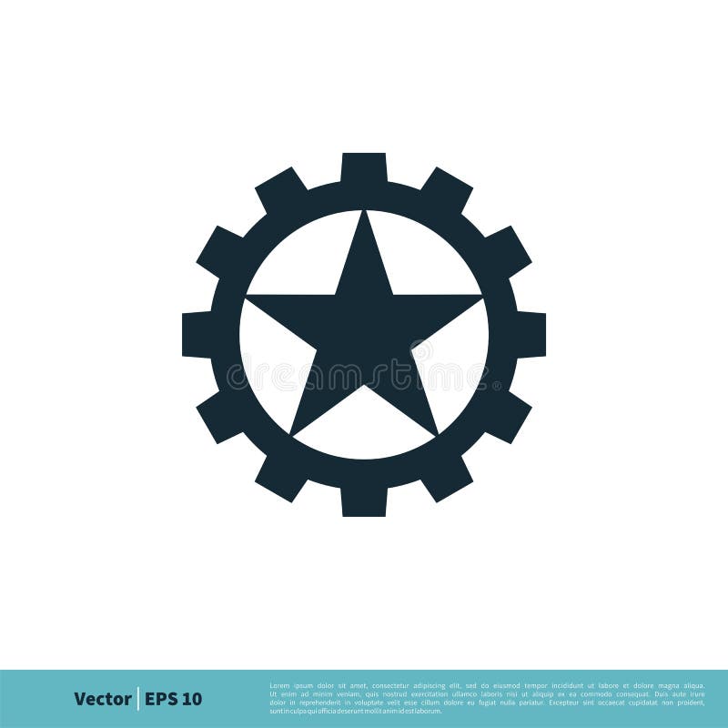 Star And Gear Logo Template Illustration Design. Vector EPS 10 Stock