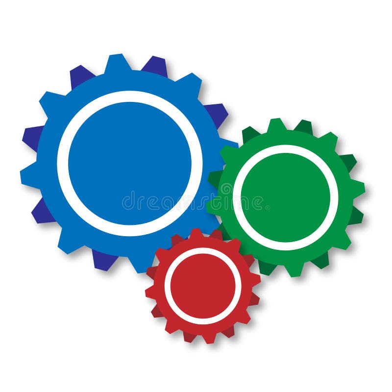 Gear turning stock illustration. Illustration of gear 14070201