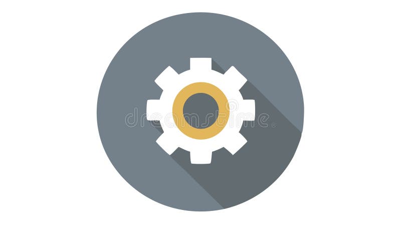 Gear wheel icon, representing settings, work, process , vector design Generative AI stock illustration