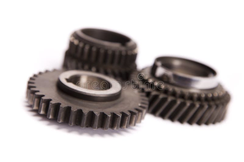 Gear wheels closeup royalty free stock photos